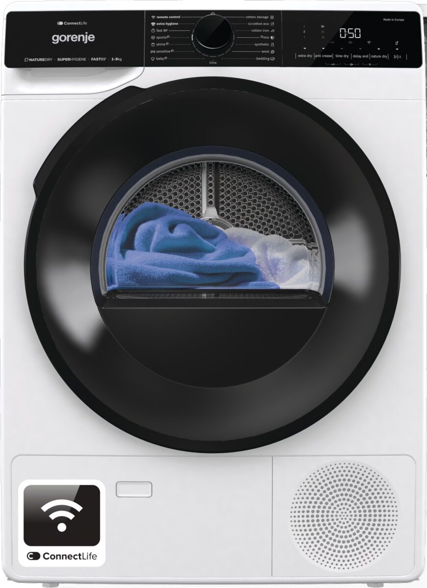 Gorenje DPNA92WIFI Hőszivattyús szárítógép, 9 kg, 15 program, Nat...