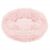 Springos pink plush pet bed, isolated