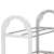 Springos 3-tier shoe rack, white, plastic and metal, close-up