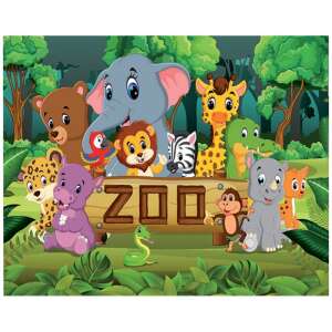 Zoo animal puzzle for kids, 50 pieces, 30x20cm - OEM Puzzle