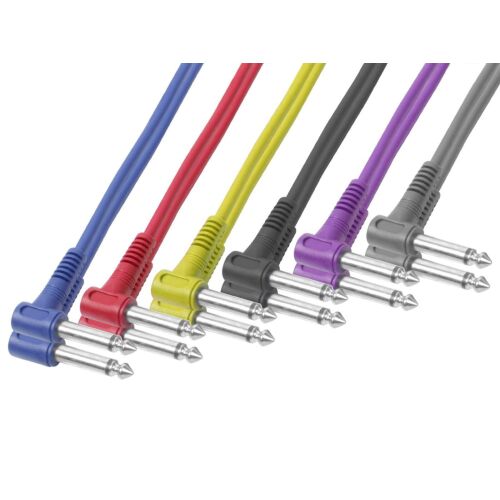 PD Connex CX96-0,5m Patchkábel SZETT 6db-os (6,3 mm Jack mono &#8211; 6,3 mm Jack mono) színes 114311199