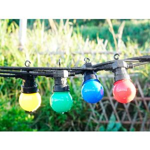 ReVoLuTioN DLS-5M Party fényfüzér, színes kültéri LED fényfüzér, 10 gömb, 5 méter &#8211; VÍZÁLLÓ 138730847 - Revolution