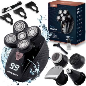 Berdsen BD-265 5-in-1 Waterproof Electric Shaver Kit with attachments and box - Hair styling and Electric razor