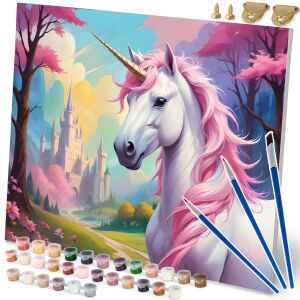 Massido Number Colouring Set 40x50cm - Unicorn 