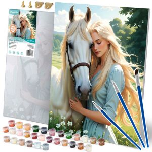 Massido Painting set 40x50cm - A woman with a horse
