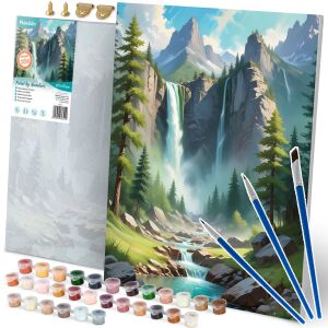 Massido Number Painting Set 40x50cm - Mountain Landscape