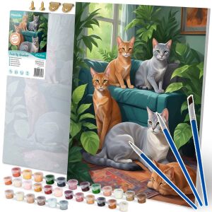 Massido Number Colouring Set 40x50cm - Cats