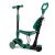 Ricokids Todi 3-in-1 green scooter with adjustable seat and handlebar