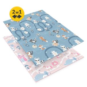 4FIZJO Foldable 2-sided Play mat, waterproof, 180x150cm - Kingdom and Space