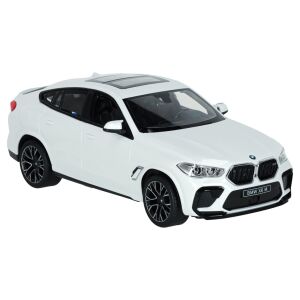 Rastar 1:14 Scale White BMW X6 M RC Car - Angled Front View - Remote control vehicle