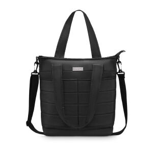 Geanta shopper dama, Zagatto®, Negru, Matlasata, Universala, Multifunctionala, Impermeabila, Curea de umar detasabila si reglabila, Manere confortabile, Usoara, Spatioasa, Nylon/Poliester, 34 114320613 - Valize și genți