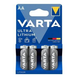 Varta Ultra Lithium AA Elemek, 4 darabos csomag, hosszú élettartamú energia nagy energiaigényű eszközökhöz - Varta Elem
