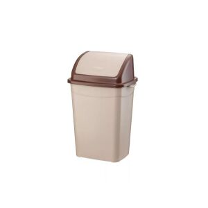 Barna 9 literes műanyag billenőfedeles szemetes kuka - Planet