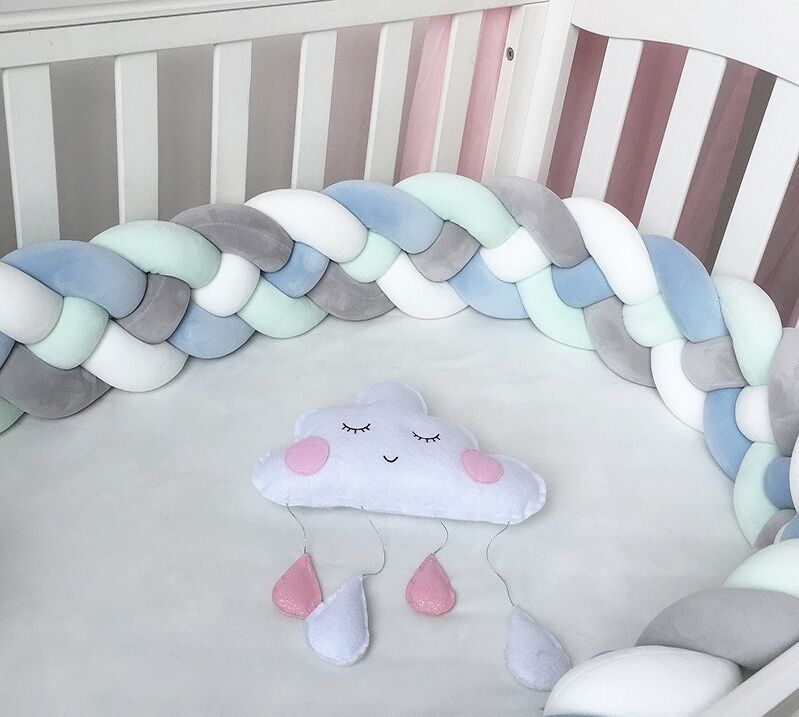 Fonott rácsvédő, Kék-Zöld-Szürke-Fehér, 360 cm