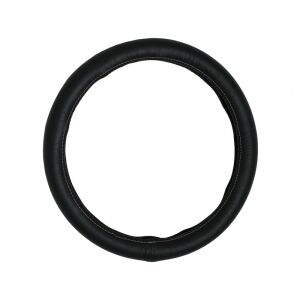 Kormányvédő fekete bőr szürke cérna 114336163 - Autós kormányhuzat