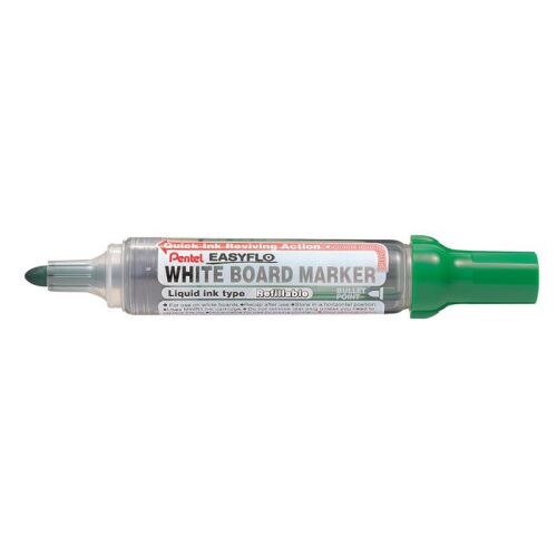Táblamarker, 6 mm, kúpos hegy, PENTEL "Easyflo", zöld 122878000