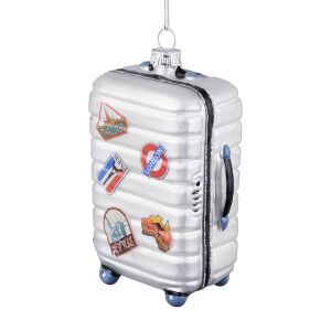HANG ON üveg karácsonyfadísz, bőrönd 114342928 - Szezonális dekoráció