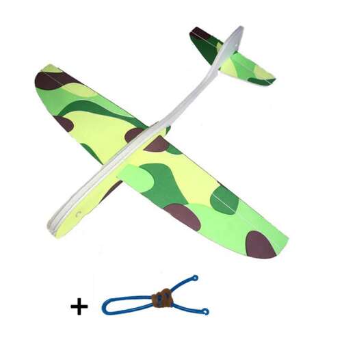 Csúzlival kilőhető szivacs repülő modell Zöld 40145554