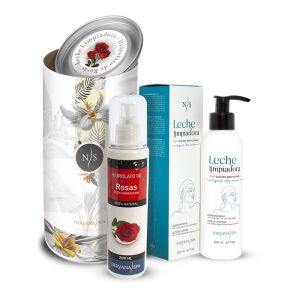 Balíček na starostlivosť o pleť, Čistiace mlieko 200 ml + Ružový hydrolát 200 ml