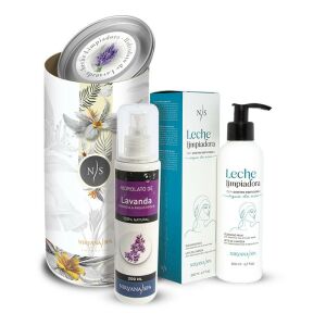 Pakiet do pielęgnacji twarzy Mleczko Oczyszczające 200 ml + Hydrolat Lawendowy 200 ml 114350068 - Środek do mycia twarzy