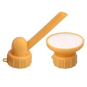 Zestaw 2 szklanych nasadek do podlewania kwiatów Flippy, zraszacz i rurka, praktyczny i łatwy w użyciu, przenośny, wielokrotnego użytku, 8 x 7,5 cm, żółty 114351736 - Dysza rozpylająca