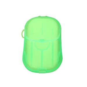 Cutie de săpun portabilă verde cu 20 de foițe de săpun de unică folosință - Distribuitor de săpun