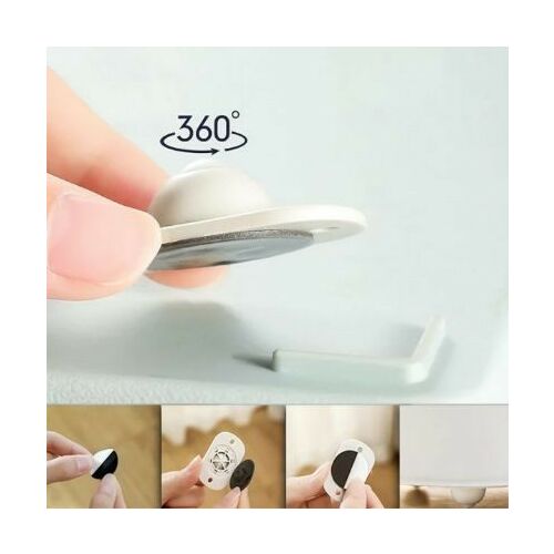 Flippy 16er-Set selbstklebende universelle Möbelrollen, 360° Drehung, einfache Montage, Nahaufnahme mit Details