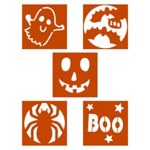 Halloween-Schablonenset - 5 Stk./Packung 114353520 - Zeichengeräte