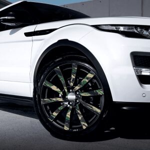 Sada 4 vonkajších tlačených fólií s EcoSolventom, samolepiace, na dekoráciu automobilových diskov, priemer 60 cm, model FJT-19