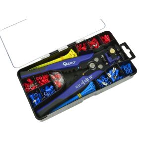 Unealta multifunctionala, 260 de conectori si set de legaturi de cablu, GEKO G01776