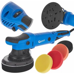 Dual Action autófényező készlet 150 mm-es állítással, 4 szivacs, Geko Premium G80293