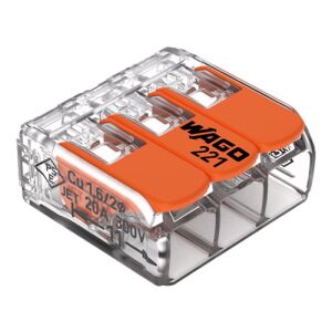 3 vezetékes levezető csatlakozó, max. 4 mmA² (50 db), WAGO 114358136 - Sorkapocs