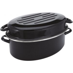 Tavă dublă Judge, oțel carbon, 38,8x28,8x19 cm, neagră - Judge