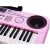 Detailný záber na Billentyűzet orgonák 328-06 ružový keyboard s panelom v štýle DJ
