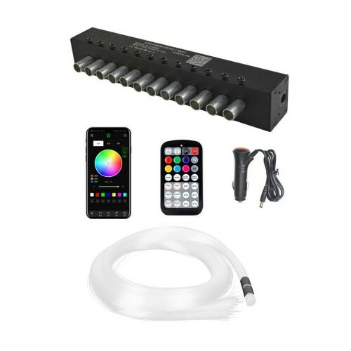 Kit Fibra Optica RGB 9W hullócsillag/meteorit effektus, 12 csatorna, 120 szál 3M-nél - STAR4 114363158