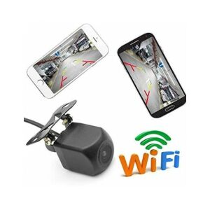 Cameră de marșarier HD WiFi cu vizibilitate nocturnă, compatibilă cu Android și iOS, care arată camera conectată la un smartphone și afișează imaginea pe ecran - Camere Auto Marsarier