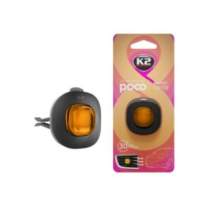 Osvěžovač vzduchu do auta K2 Poco Sweet Candy, 30 dní vône, čierna a oranžová, detail - Osviežovače vzduchu do auta