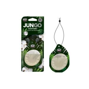 Autoparfum K2 Jungo Cotton, 45 dní dlhotrvajúcej sviežosti, svieža bavlnená vôňa, dizajn s čiernym panterom - Osviežovače vzduchu do auta