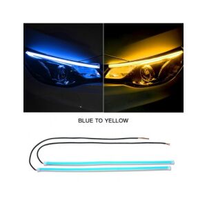 Bandă LED albastră și galbenă pentru farurile auto, 45cm, KC-LED30-45 - Lumini auto