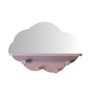 Kleiderbügel mit rosa MDF-Spiegel 39x28cm 114366868 - Nonbrand Spiegel