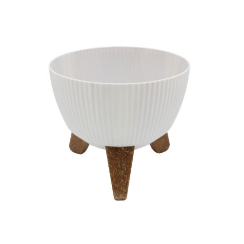 Eleganter dreibeiniger Blumentopf, H&S Collection, Farbe weiß, Durchmesser 19 cm 114366874