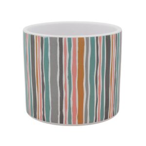 Keramik-Topfmaske mit bunten Streifen, 11 cm 114366902 - Übertöpfe