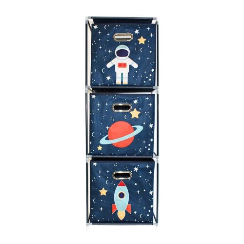 Модулен гардероб 3 рафта и 3 кутии за съхранение Пространство 114366946