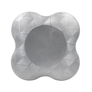 Widok z góry na srebrną podkładkę pod kolana fitness XQ Max, 20x20cm - XQ Max