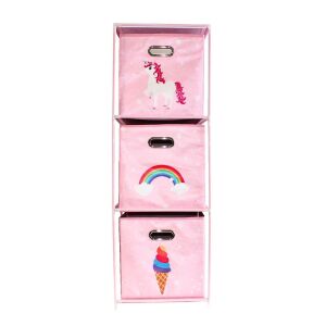 Модулен гардероб 3 рафта и 3 кутии за съхранение на еднорог