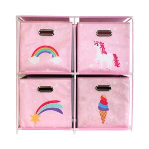 Модулен гардероб 2 рафта и 4 кутии за съхранение Unicorn