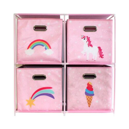 Szafa modułowa 2 półki i 4 pojemniki do przechowywania Unicorn 114366967