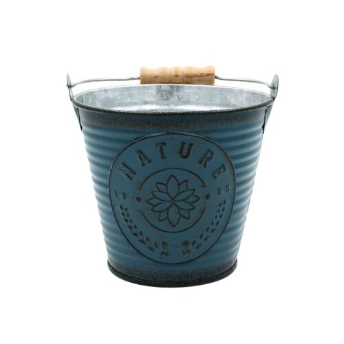 Ghiveci pentru flori tip găletușă turcoaz 10,5cm 114366997