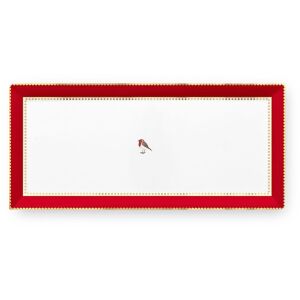 Pip Studio Love Birds rechteckige Kuchenplatte, rote und rosa Porzellan Servierplatte - Pip Studio