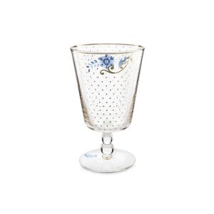 Pohár na vodu Royal Golden Dots 360ml, elegantný pohár na pitie so zlatými bodkami a kvetinovým dizajnom - Pip Studio